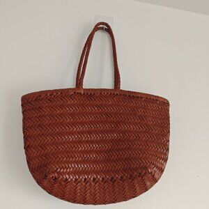 Leather Handbag Italy Leather Bag Woven Leather Tote Bag | Dragon Diffusion